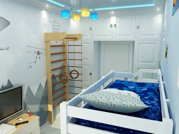 Çocuk odasının içerisinin görüntüsü..