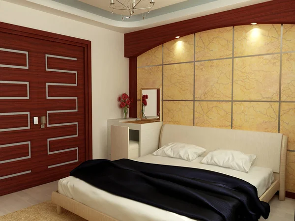 İki kişilik bir yatak odasının orijinal tasarımı