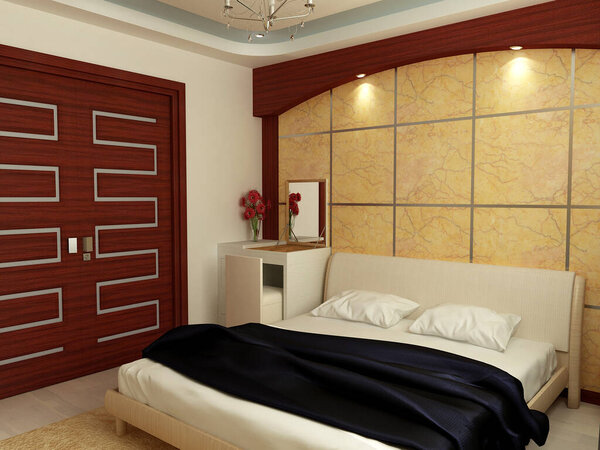 Оригинальный дизайн спальни на двоих