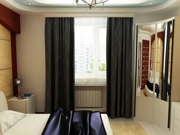 İki kişilik bir yatak odasının orijinal tasarımı