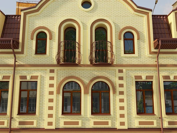 Bir ev cephesi modeli oluşturuluyor