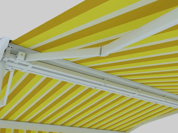 Mekanizmalı çift güneşliğin 3d görüntülemesi.