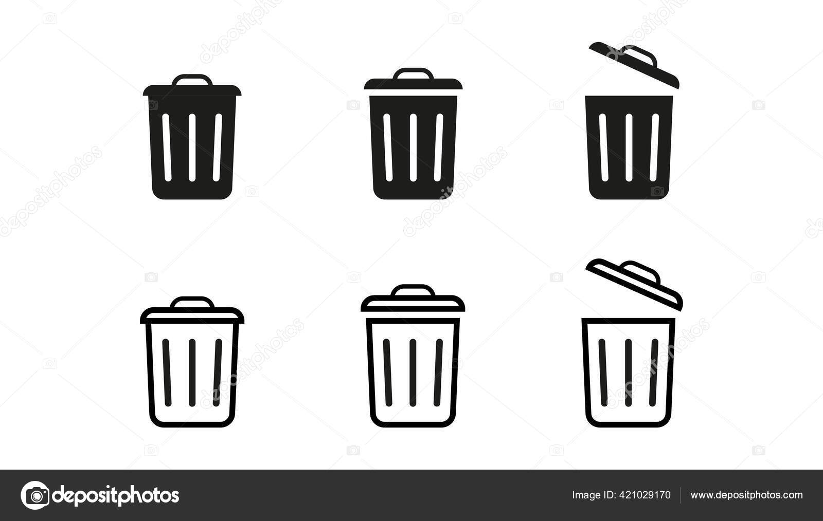 Set Trash Bin Icons Outline Bold Design Garbage Rubbish Sign Vector Image By C Makrushka Gmail Com Vector Stock Set Trash Bin Icons Outline Bold Design Garbage Rubbish Sign Vector Image By C Makrushka Gmail Com Vector Stock