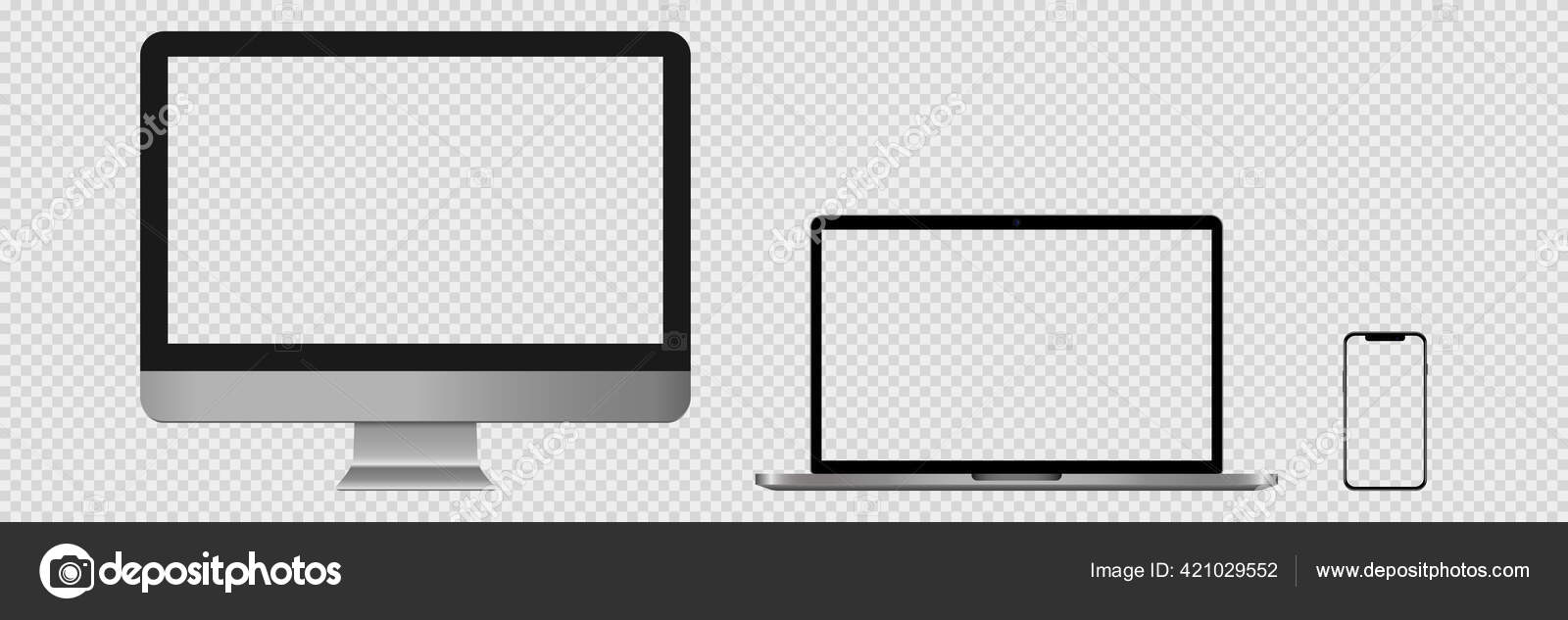 Рабочий Стол Ноутбук Прозрачным Дисплеем Изолированный Значок Смартфона  Макет Ноутбука Стоковый вектор ©makrushka.gmail.com 421029552