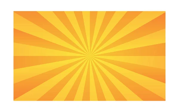 Sunburst Yellow Wallpaper Striped Sunbeam Rays Shiny Pattern Orange Gradient — Stock Vector