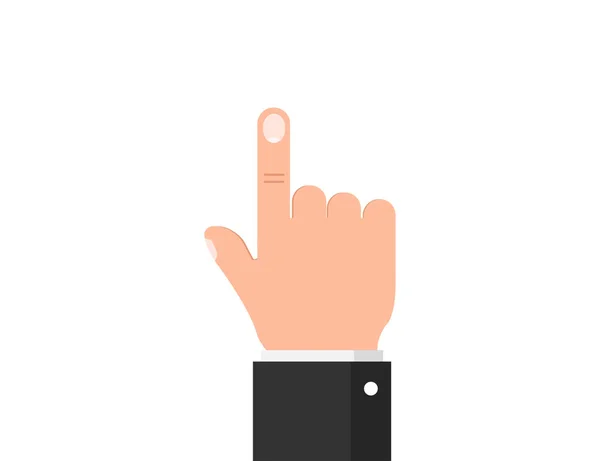 Haciendo Clic Mano Dedo Tocando Presionando Pulsa Toca Icono Punto — Vector de stock