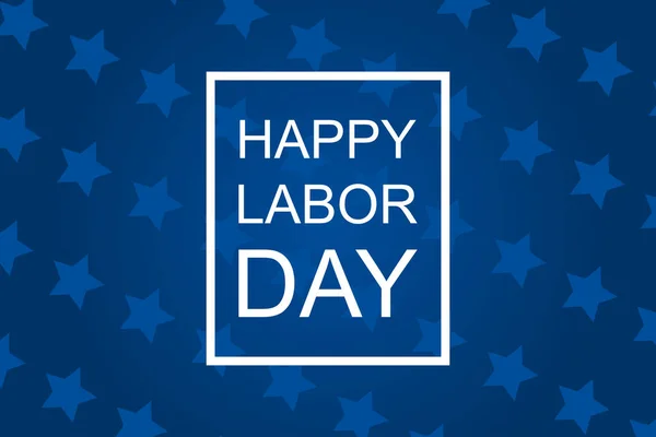 Happy Labor Day Text Square Box American Greeting Poster Labor — Stock Vector