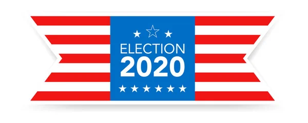 Amerika 'da seçim 2020. Başkanlık oylama günü afişi. Beyaz arka planda Amerikan bayrağı posteri. ABD motivasyon pankartı. Yıldızlarla izole edilmiş bir poster ve gölgeli çizgiler. EPS 10.