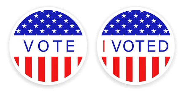 Προεδρικές Εκλογές Στις 2020 Ψηφίστε Κύκλο Αμερικάνικο Λάβαρο Ψήφισα Σήμα — Διανυσματικό Αρχείο