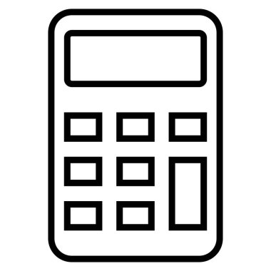 Hesap makinesini siyaha çevir. Şeffaf hesap makinesi sembolü.