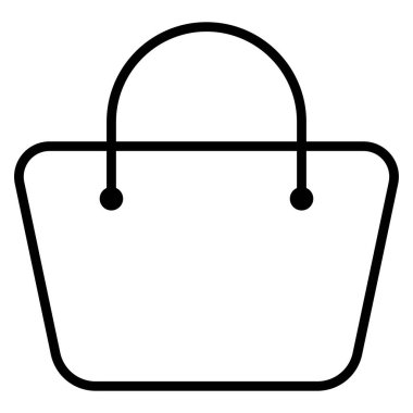 Alışveriş çantası. Taslak alışveriş çantası.