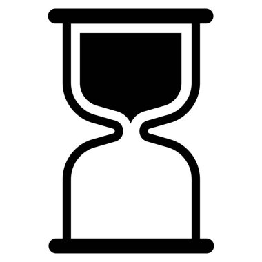 Kum saati. Siyahlı kum saati. Kum saati taslağı. Şeffaf kum saati