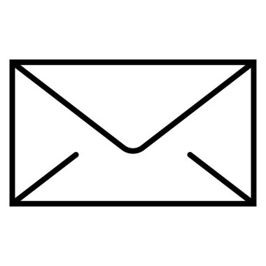 Siyah zarf. Taslak posta. E- posta sembolü. Şeffaf zarf