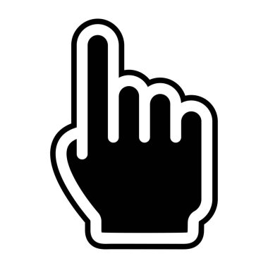 İmleç işaretçisi. İmleç. Parmak göstergesi. Sembolü tıkla. Bilgisayar faresi resim grafiği.