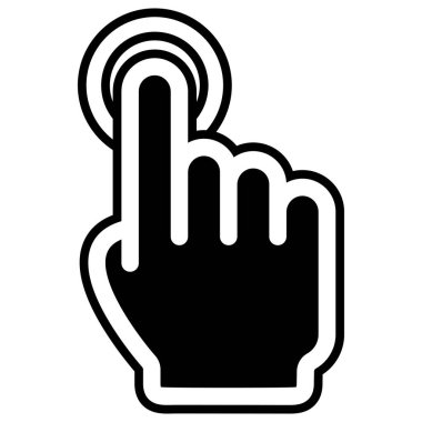 İmleç işaretçisi. İmleç. Parmak göstergesi. Sembolü tıkla. Bilgisayar faresi resim grafiği.