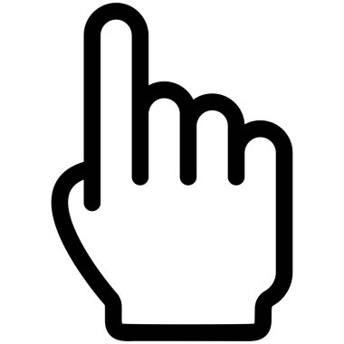 İmleç işaretçisi. İmleç. Parmak göstergesi. Sembolü tıkla. Bilgisayar faresi resim grafiği.