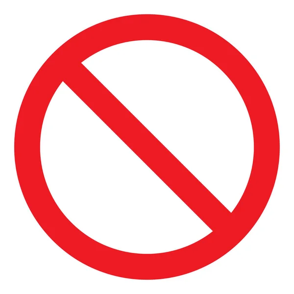 Detener Símbolo Círculo Prohibido Detener Contorno Hay Señal Entrada Ronda — Archivo Imágenes Vectoriales