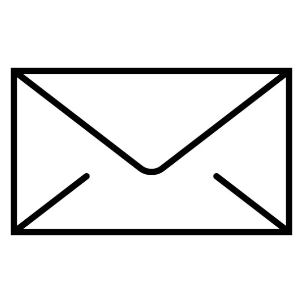 Busta Nera Posta Principale Simbolo Email Busta Trasparente — Vettoriale Stock
