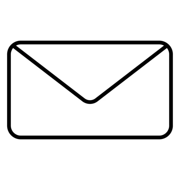 Envelope Preto Esboço Correio Símbolo Email Envelope Transparente — Vetor de Stock