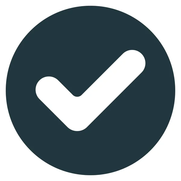 Kolla Markeringen Rätt Symbol Tecken Cirkel Kontrollstämpelns Illustration Omröstning Ikon — Stock vektor