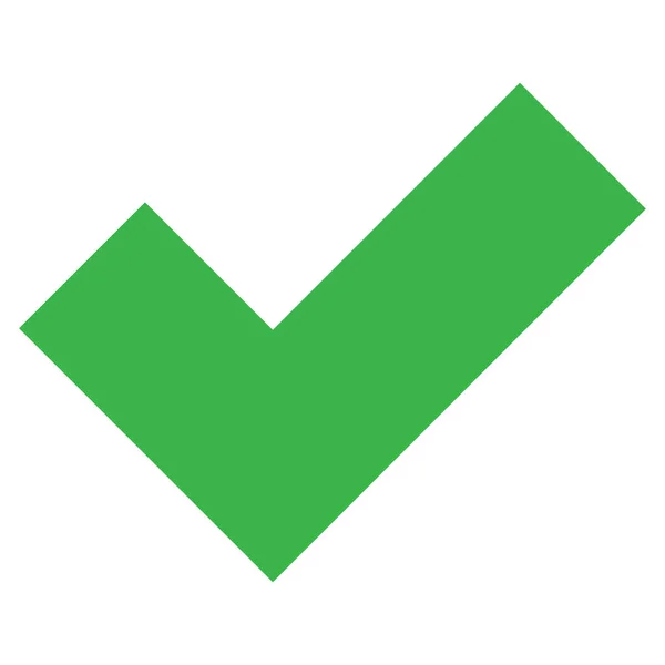 Позначте Галочку Виправте Символ Зеленим Знак Зелений Знак Ілюстрації Піктограма — стоковий вектор