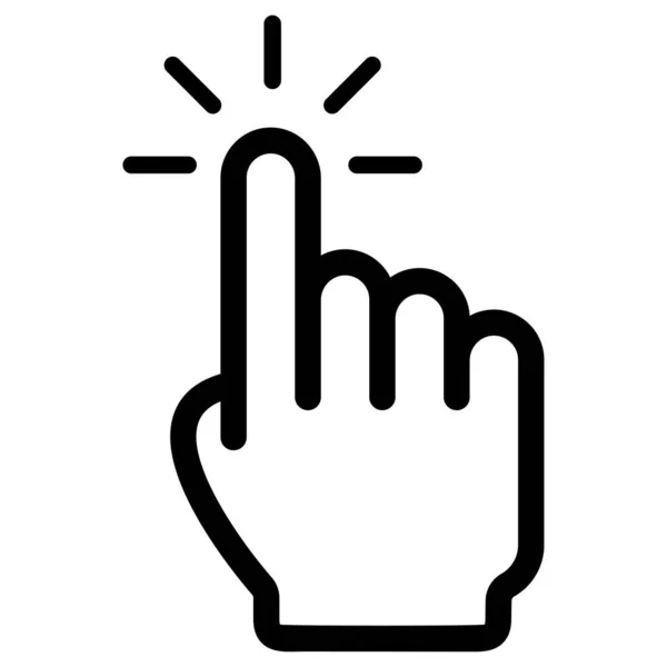 カーソルポインタ 手のカーソル 指ポインタ シンボルをクリック コンピュータマウスピクトグラム — ストックベクタ
