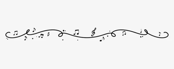 El yapımı müzik ayırıcıları. El çizimi müzik ayırıcı. Çizilmiş şekiller karalıyor. El yapımı dekoratif sanat şekli. Vektör EPS 10