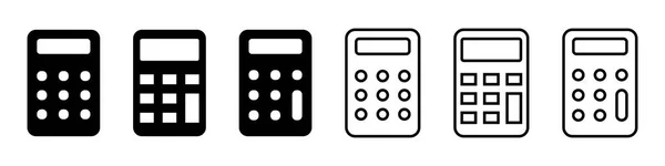 Rechnersymbole Gesetzt Glyphen Und Umrissrechner Symbol Transparentes Mathematisches Symbol — Stockvektor