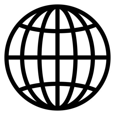 Küre sembolü. Dünya işareti. Dünya gezegeni daireler çiziyor. Özet küre