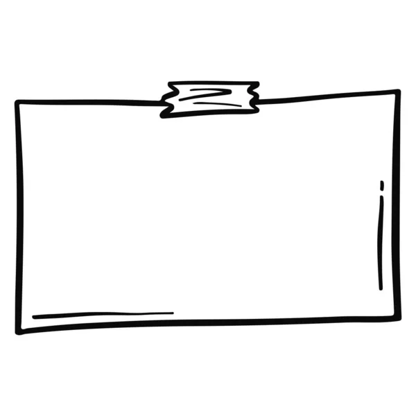 Notepaper Bosquejo Nota Papel Transparente Garabato Página Nota Dibujada Mano — Vector de stock