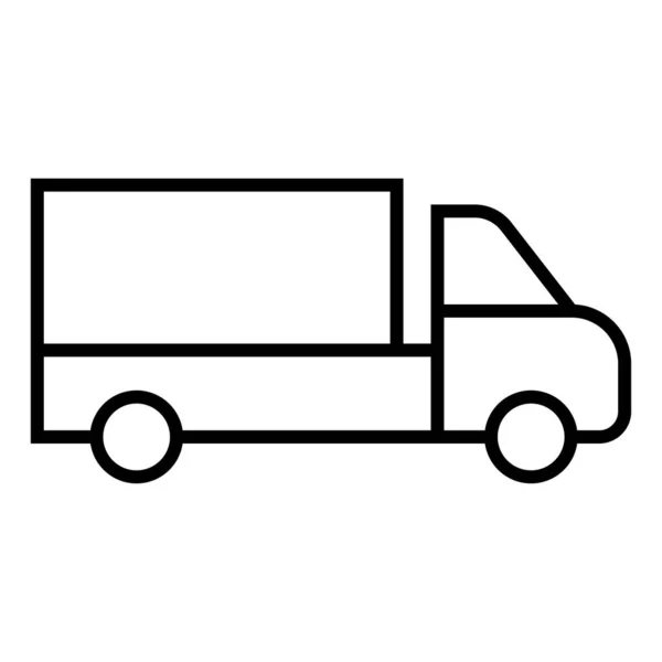 Delivery Lorry Shipping Van Courier Transport Lorry Icon Outline Delivery — Stock Vector