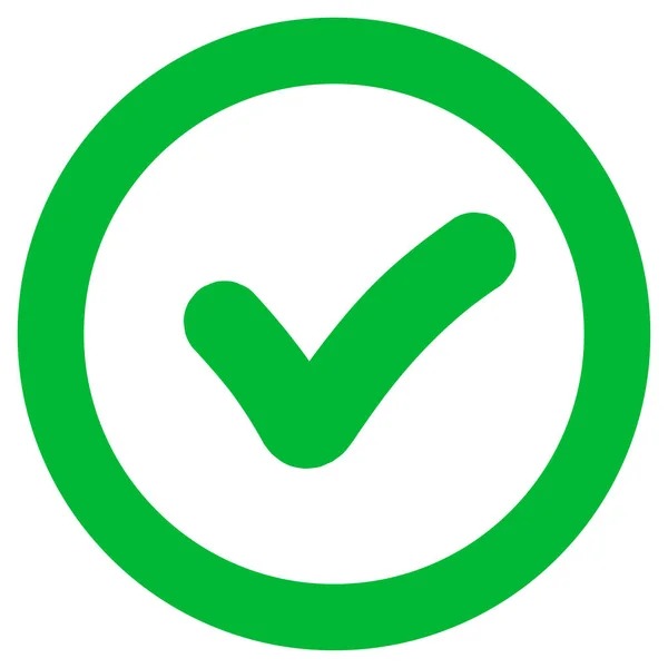 Зелений Шматочок Позначте Пункт Виправте Галочку Символ — стоковий вектор