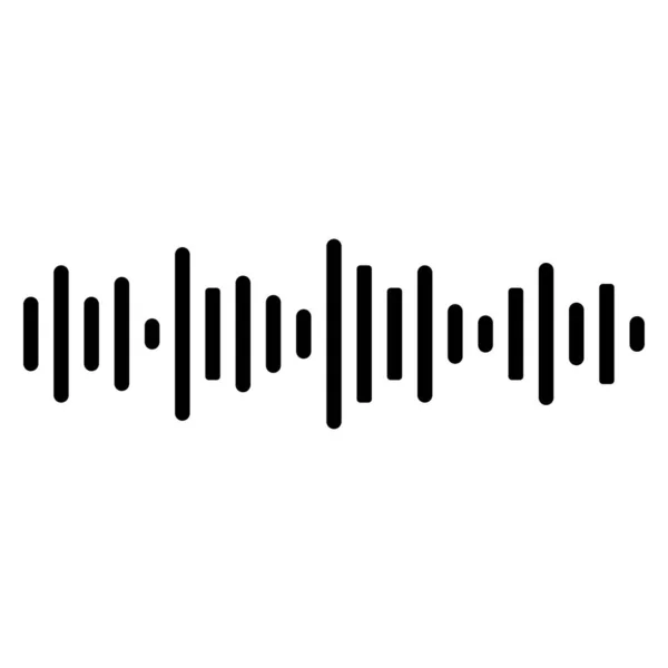 Onda Mensaje Audio Mensaje Voz Símbolo Música Frecuencia Línea Pulsátil — Vector de stock