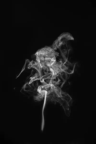 Fumo Sfondo Nero — Foto Stock