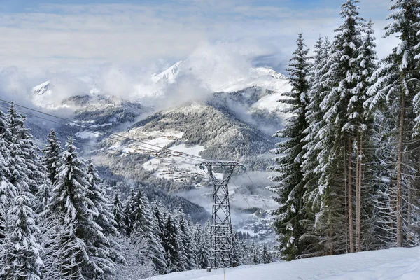 Alpine resort winter landscape — Stock Photo, Image