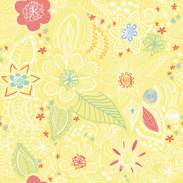 Patrón Paisley amarillo — Vector de stock