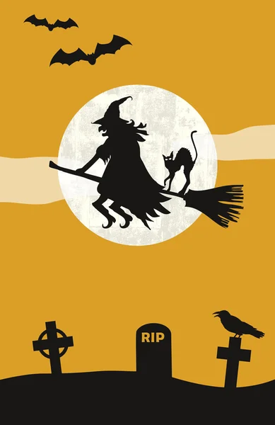 Halloween cadı ve mezarlığı