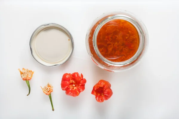 Chilli pepper on white — Stock Photo, Image