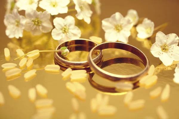 Wedding rings photo — Stock Photo, Image