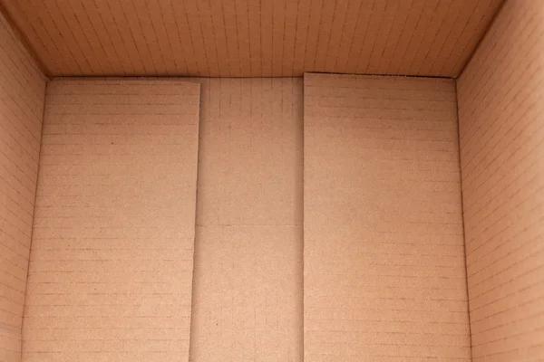 Пустой картонный бокс вид сверху — стоковое фото
