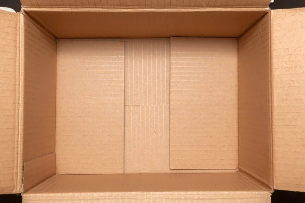 Tom kartong låda ovansida — Stockfoto