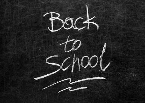 School blackboard with message — Stock Photo, Image