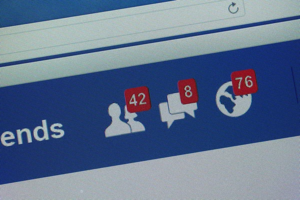 Facebook notifications — Stock Photo, Image