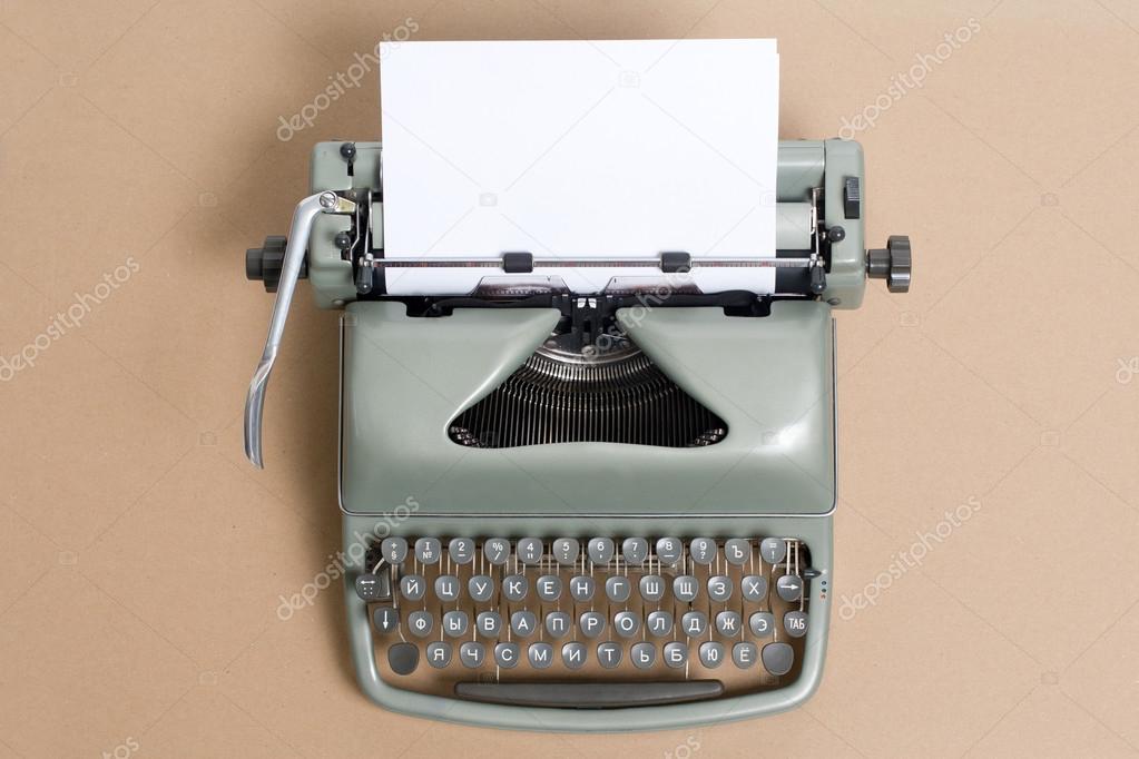 The old used writing machine closeup Stock Photo by ©WindyClouds 74111093