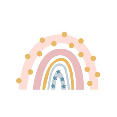 Bebek şirin gökkuşağı grafik çizimi