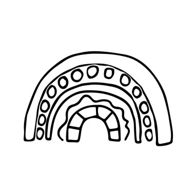 Beyaz arka planda izole edilmiş şirin çocuk gökkuşakları