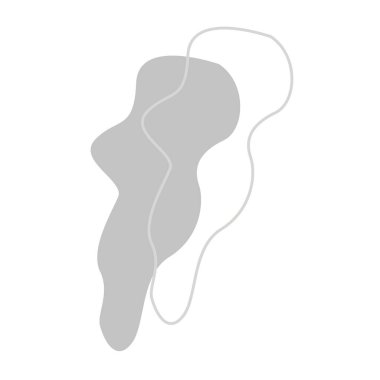 Vektör soyut şekli beyaz bir arkaplanda izole edilmiştir. Sarı çizgili soyut gri renk.