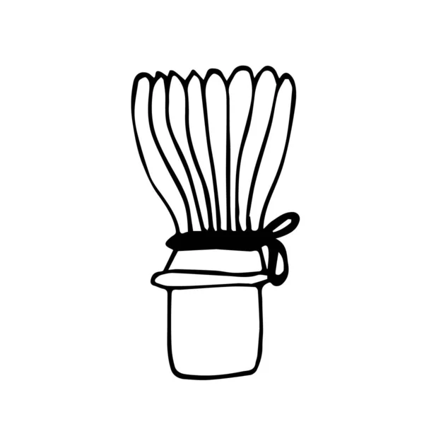 Doodle Διάνυσμα Σύρμα Για Τσάι Matcha — Διανυσματικό Αρχείο