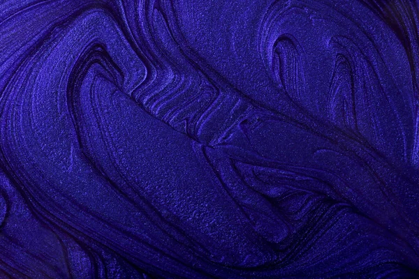 Vertikale marineblau schimmern abstrakte Hintergrund. Make-up-Konzept.Schöne Flecken von flüssigen Nagellacken. Fluid Art, gießen Maltechnik. Horizontale Banner, kann als Hintergrund für Chat verwendet werden. — Stockfoto