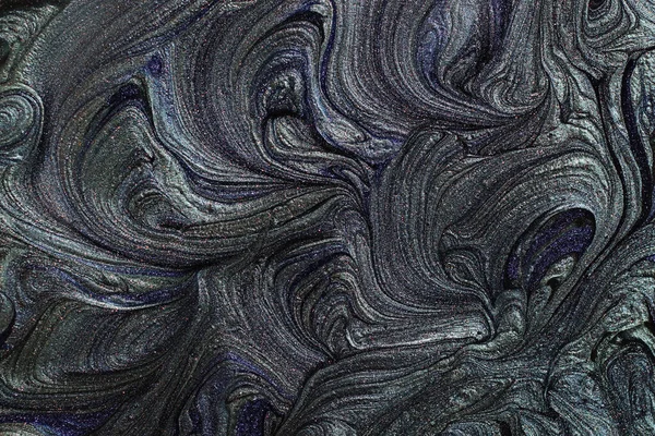 Срібний Металевий Абстрактний Фон Концепція Макіяжу Красиві Плями Рідких Лаків — стокове фото